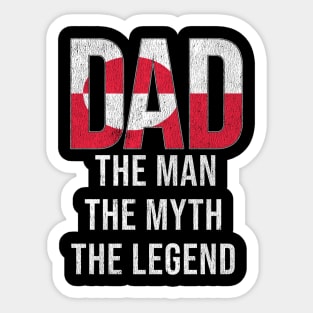 Greenlandic Dad The Man The Myth The Legend - Gift for Greenlandic Dad With Roots From Greenlandic Sticker